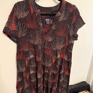 Maeve Black and Red Patterned Dress